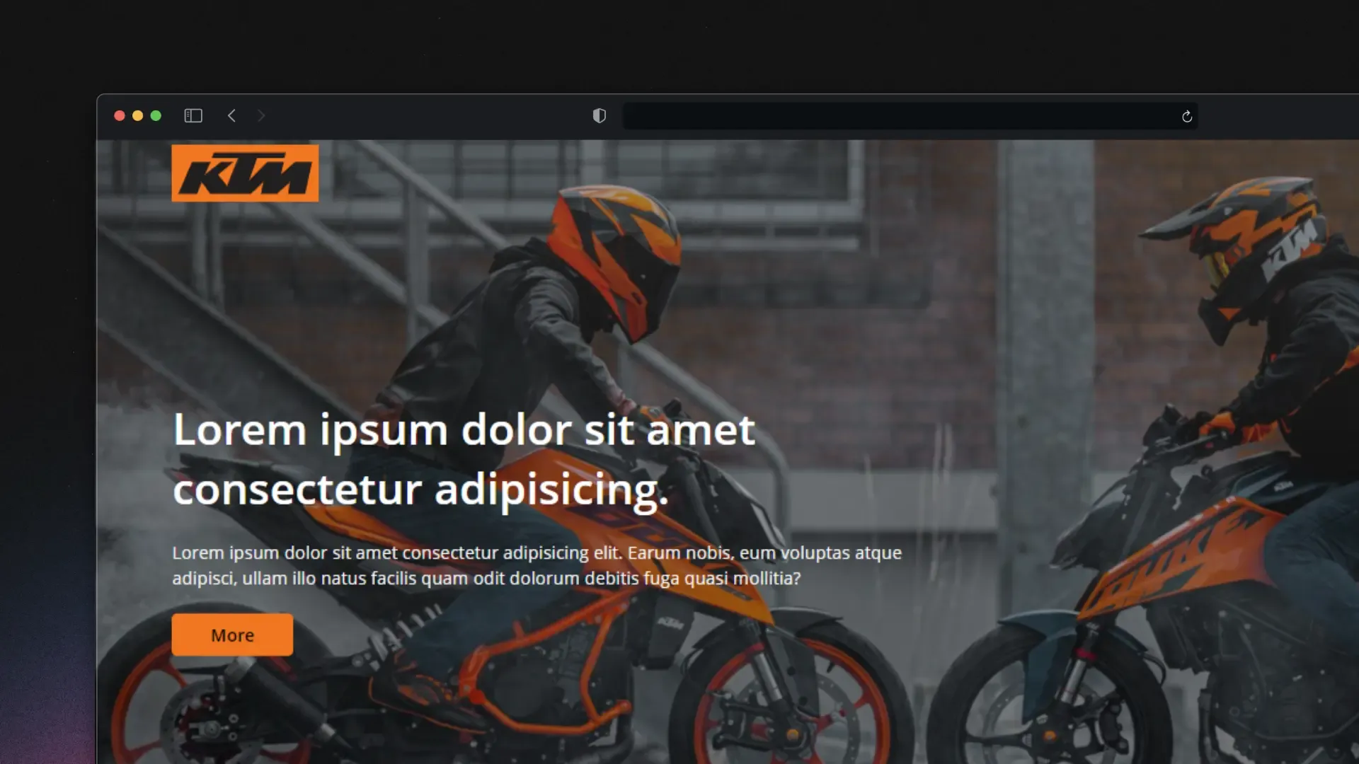 Landing Page KTM preview